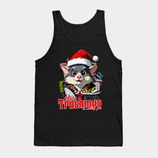 Crazy trashmas is waiting you, Rat, Christmas Tank Top